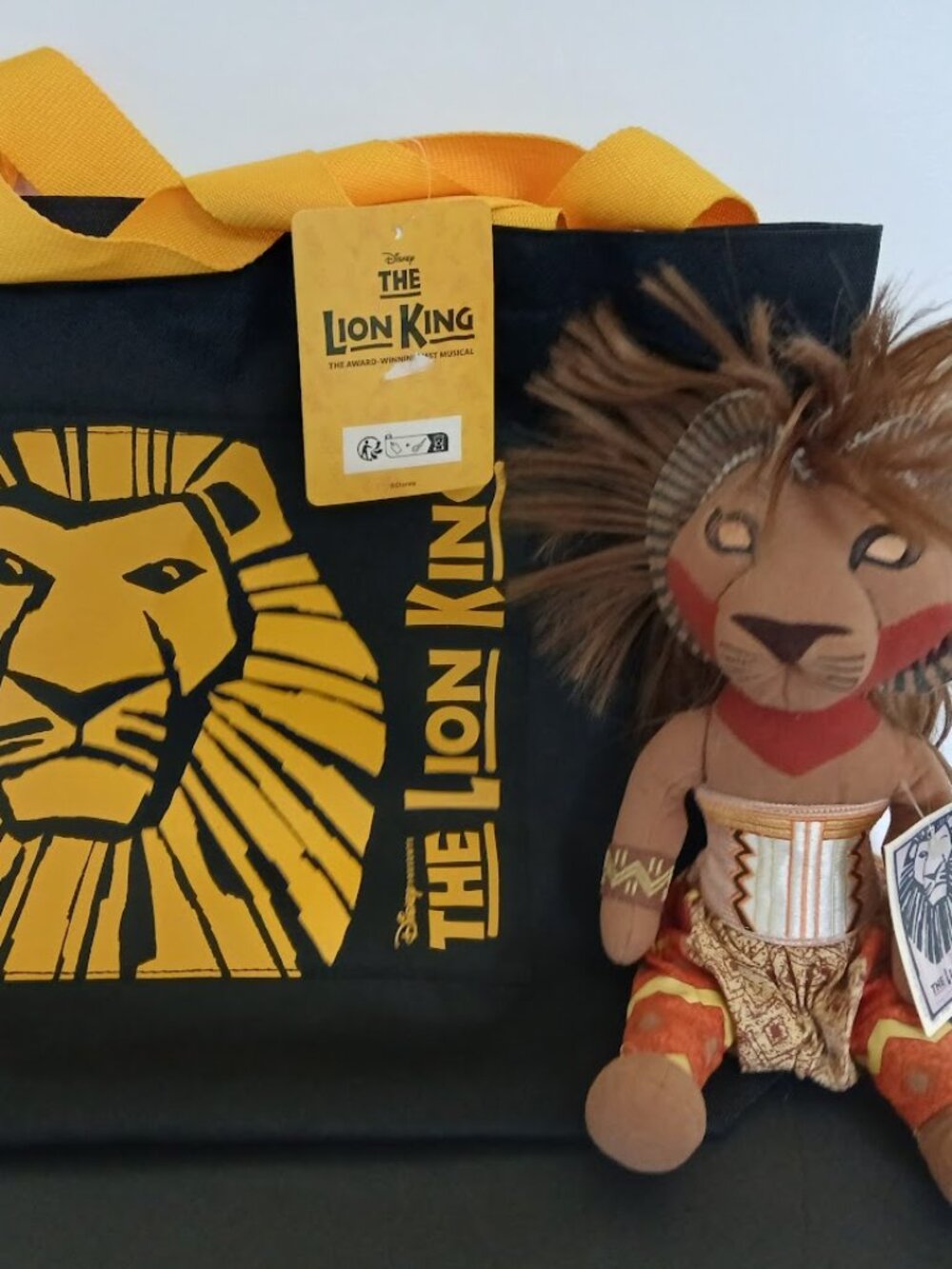 DISNEY Lion King Broadway Musical Bundle Tote + Simba